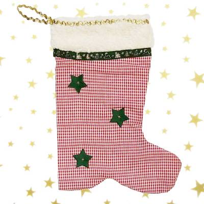 Nikolaus-Stiefel, handgenäht aus Baumwolle – Individueller Weihnachtsstiefel, Unikat, viele Muster & Farben zum selbst befüllen