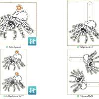 Stickdatei ITH Anhänger Spinne Halloween Bild 2