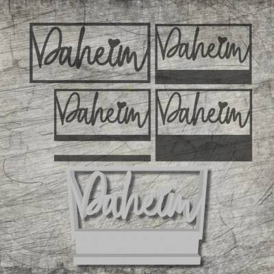 *Daheim im Rahmen * 3D Druck-, Laser und Plotterdatei in verschiedenen Varianten