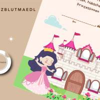 Urkunde  Prinzessin zum Ausdrucken – Märchenhafte Auszeichnung für Kindergeburtstag & Party Bild 8