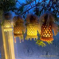 Engel häkeln, Glühengelchen, der Mini-Lampion als stimmungsvoller himmlischer Weihnachtshänger Bild 1