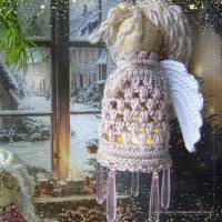 Engel häkeln, Glühengelchen, der Mini-Lampion als stimmungsvoller himmlischer Weihnachtshänger Bild 2