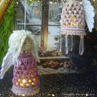 Engel häkeln, Glühengelchen, der Mini-Lampion als stimmungsvoller himmlischer Weihnachtshänger Bild 5