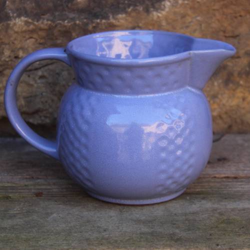 Milchkrug Krug 0,8 l / Hellblau mit Relief Dekor / 60er 70er Jahre DDR 