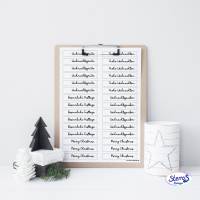 Weihnachts-Anhänger PDF – Druckvorlage „Frohe Weihnachten“ mit Weihnachtsgrüßen, zum Ausdrucken Bild 2