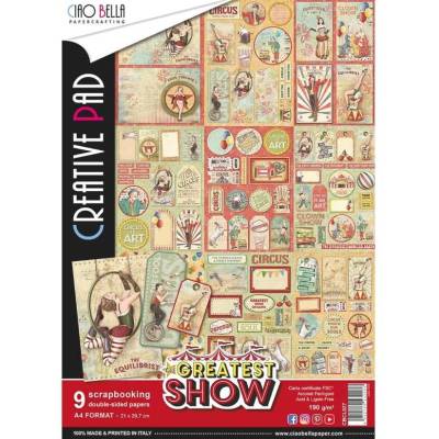 Paper Set, Bastelpapier, The greatest show, A4, CBCL027