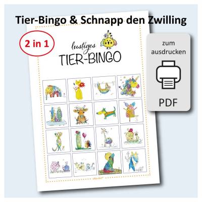 Tier-Bingo & Memo-Spiel für Kinder & Erwachsene – Gedächtnistraining mit 36 Motiven