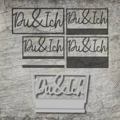 *Du&Ich im Rahmen * 3D Druck-, Laser und Plotterdatei in verschiedenen Varianten