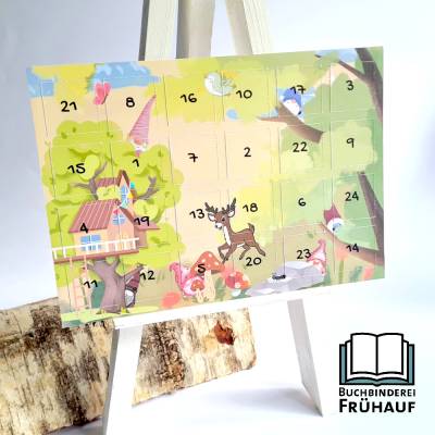 Sticker-Adventskalender Wichtel mit 24 Türchen und Wichtelaufklebern