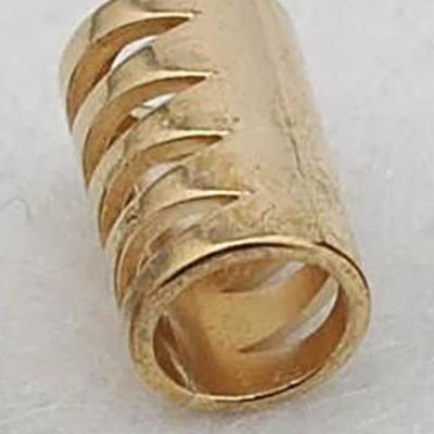 4 Kordelenden/Kordelstopper Metall gold 15 x 7 mm, Ø 5 mm – Endstücke für Kordeln