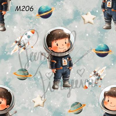 M206 „Kleiner Astronaut im Weltall – Niedliches Weltraumdesign mit Raketen & Planeten“