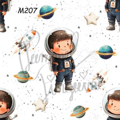M207 „Kleiner Astronaut im Weltall – Niedliches Weltraumdesign mit Raketen & Planeten“