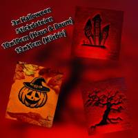 Stickdateien 3x Halloween 10x10cm (Baum & Haus) und 13x11cm (Kürbis) Bild 1