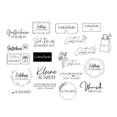 Gutschein Bundle PNG SVG Datei - Download Datei Plotterdatei - Plotter File - Geschenkidee - Geschenk - Shopping Auszeit
