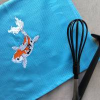 Koi Fisch Stickdatei 12-14x18cm – Japanisches Muster für Stickmaschine | Detaillierte Karpfen Stickerei Bild 3