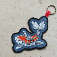 Koi Fisch Stickdatei 12-14x18cm – Japanisches Muster für Stickmaschine | Detaillierte Karpfen Stickerei Bild 7