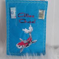 Koi Fisch Stickdatei 12-14x18cm – Japanisches Muster für Stickmaschine | Detaillierte Karpfen Stickerei Bild 8