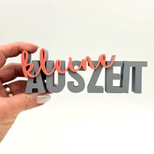 Schriftzug KLEINE AUSZEIT, Digitale Datei, 3D-Druckdatei, STL bzw. 3MF-Format Bild 3