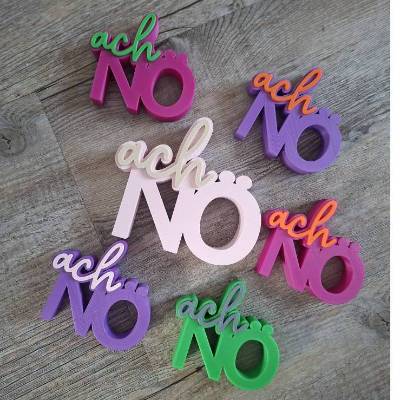 Ach Nö / Schriftzug / Dekoration /Geschenkidee