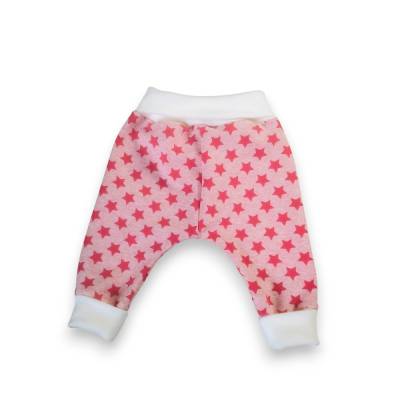 Handgemachte Pumphose für Babys // Baby Hose mit Sternen für Mädchen in rot // Pumphose für Neugeborene als Geschenk