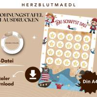 Belohnungstafel Pirat für Kinder – Motivation & Spaß beim Ziele erreichen | Spielerisch Ziele erreichen Bild 1