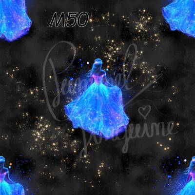 M50 Kinderstoff Neon Glas Glitzer Prinzessin – Exklusives PummelPinguine-Design in 13 Stoffarten für kreative