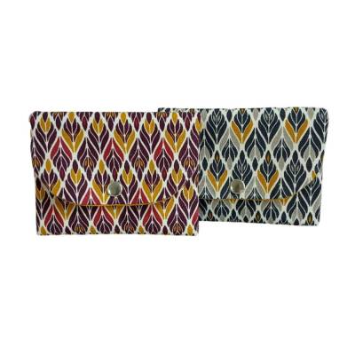 Kleine Geldbörse Portemonnaie Feder Grau Curry - Miss Manny Mini