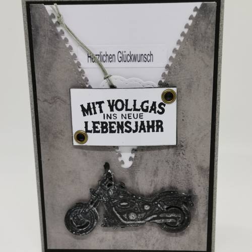 Handgemachte Motorrad Karte zum Geburtstag – Glückwünsche zum Führerschein & Vollgas ins neue Lebensjahr