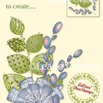 Clearstamp, Leane Creatief, 3D Flower Fantasy, Blumen, 55.5435