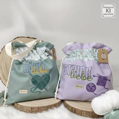 Stickdateien Handarbeitsliebe ab 10x10 Rahmen – 22 Scribble Motive mit Schriftzügen – Doro-Collection