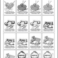 Stickdateien Handarbeitsliebe ab 10x10 Rahmen – 22 Scribble Motive mit Schriftzügen – Doro-Collection Bild 5