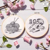 Stickdateien Handarbeitsliebe ab 10x10 Rahmen – 22 Scribble Motive mit Schriftzügen – Doro-Collection Bild 8