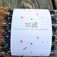 Geschenkverpackung für selbstgestrickte Socken– Weichnachtsmotiv Banderole zum Selbstausdrucken - Printable Bild 2