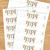 Geschenkverpackung für selbstgestrickte Socken– Weichnachtsmotiv Banderole zum Selbstausdrucken - Printable Bild 5