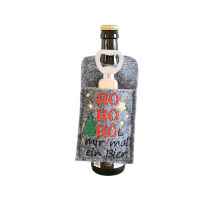 Stickdatei Flaschenöffner Tasche zu Weihnachten