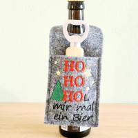 ITH Stickdatei Flaschenöffner Tasche Weihnachten – Geschenkidee für Bierliebhaber Bild 3