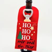ITH Stickdatei Flaschenöffner Tasche Weihnachten – Geschenkidee für Bierliebhaber Bild 5