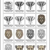 Stickdateien Steppenliebe – 18 afrikanische Scribble-Motive ab 10x10 cm | Doro-Collection Bild 4