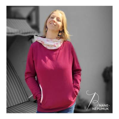 Bequemer Damen-Hoodie aus Baumwolle  - liebevoll handgefertigt