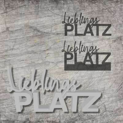 *Lieblingsplatz* 3D Druck-, Laser und Plotterdatei in 2 Varianten