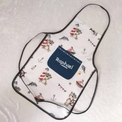 Personalisierte Kinderschürze mit Namen – Handgemachte Baumwoll-Schürze für Kinder