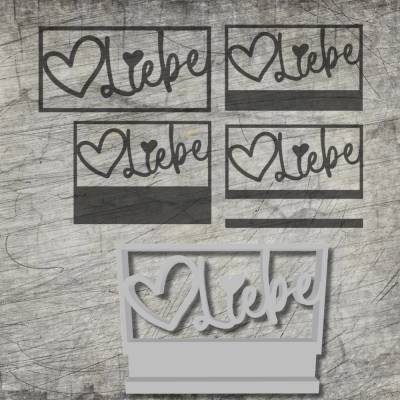 *Liebe* im Rahmen * 3D Druck-, Laser und Plotterdatei in verschiedenen Varianten