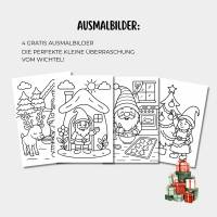 Wichtelbriefe Vorlage PDF, Wichtel Umschläge und Briefpapier Set, Weihnachtswichtel zum Ausdrucken, DIY Wichtel Zubehör Bild 5
