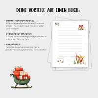 Wichtelbriefe Vorlage PDF, Wichtel Umschläge und Briefpapier Set, Weihnachtswichtel zum Ausdrucken, DIY Wichtel Zubehör Bild 6