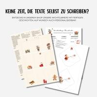 Wichtelbriefe Vorlage PDF, Wichtel Umschläge und Briefpapier Set, Weihnachtswichtel zum Ausdrucken, DIY Wichtel Zubehör Bild 7
