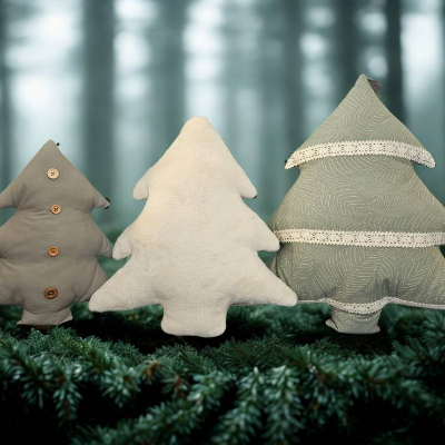 Schnittmuster & Nähanleitung Tannenbaum-Kissen (3 Größen) • Weihnachtskissen Set • Anfängerfreundlich • PDF Download (A4