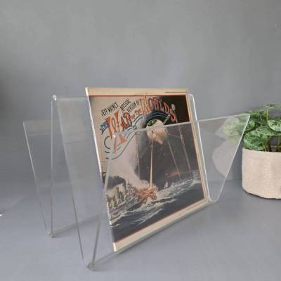 Vintage Acryl Zeitungsständer, 1970er, transparent