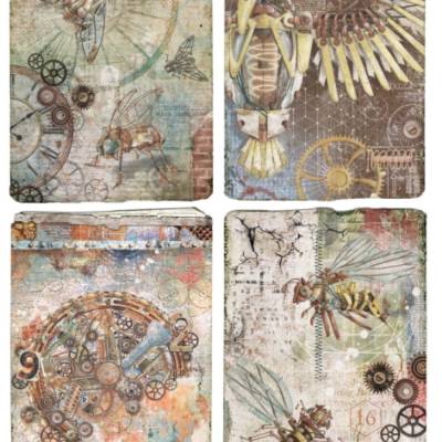 Reispapier, Decoupage, Serviettentechnik, Engine of the future, A4, CBRP246