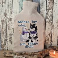 Husky mit Schneemann 12-14x18cm – Winterliche Eleganz für Deine Stickprojekte Bild 7