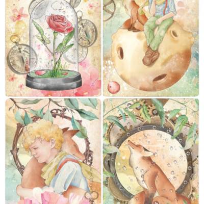 Reispapier, Decoupage, Serviettentechnik, The little prince / Der kleine Prinz, A4, CBRP207